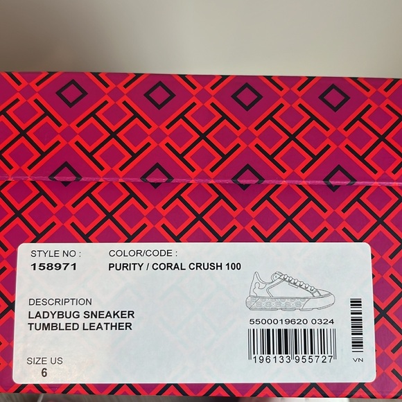 NWT!  🐞 Tory Burch Ladybug Leather Sneakers - Picture 7 of 7